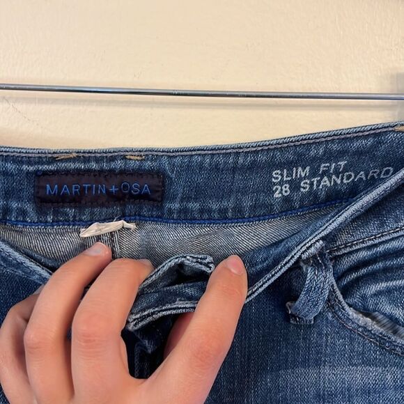 Martin + Osa Slim Fit Distressed Jeans - Picture 3 of 7